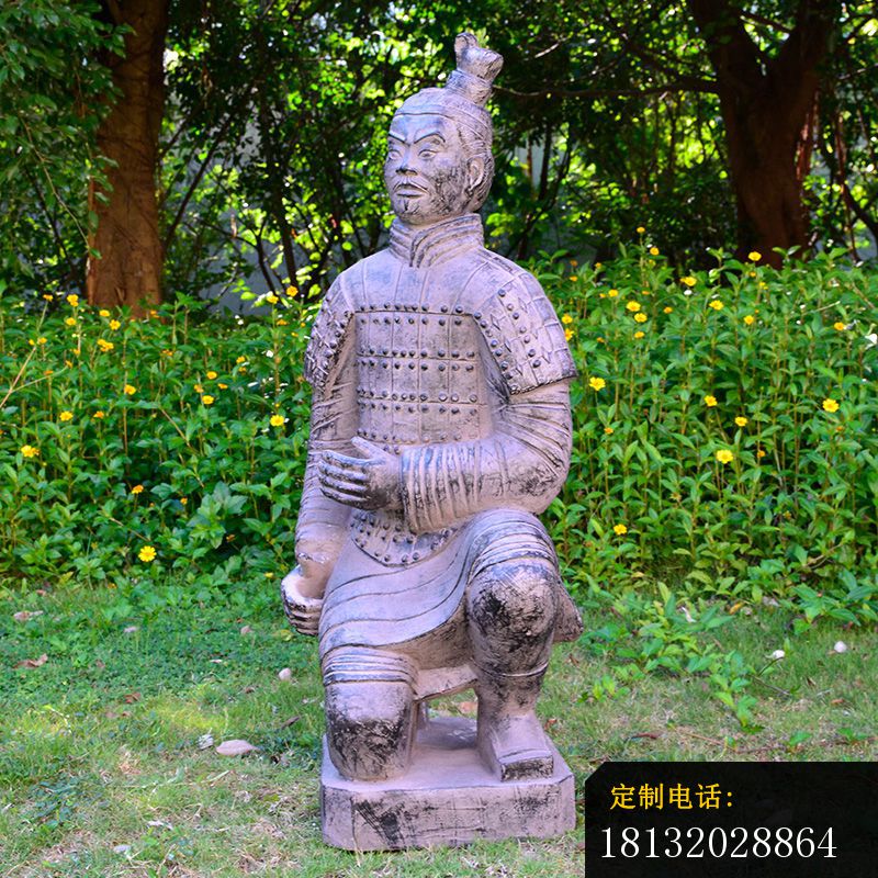 仿古兵马俑石雕公园景观石雕_800*800