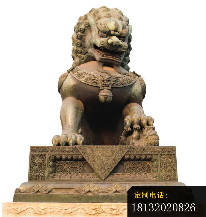 铜雕北京狮，大型狮子铜雕_700*734
