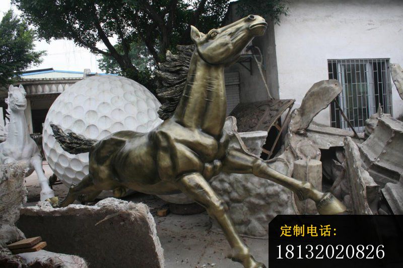 铜雕奔马，广场动物铜雕 (3)_800*533