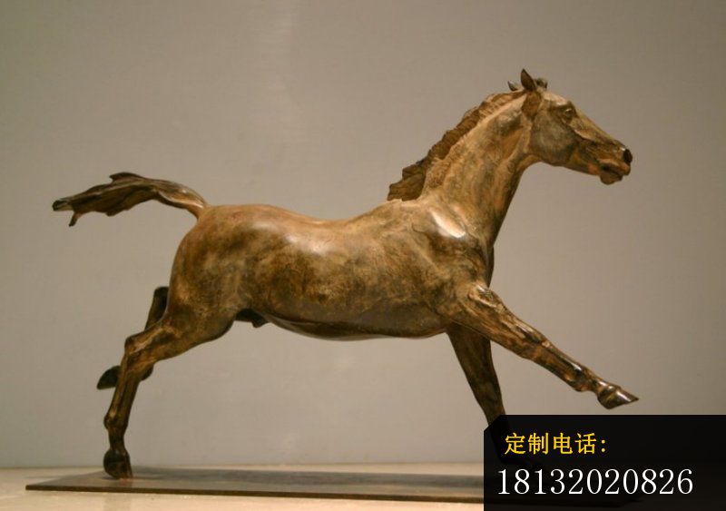 铜雕奔跑的马，公园动物铜雕 (2)_800*563