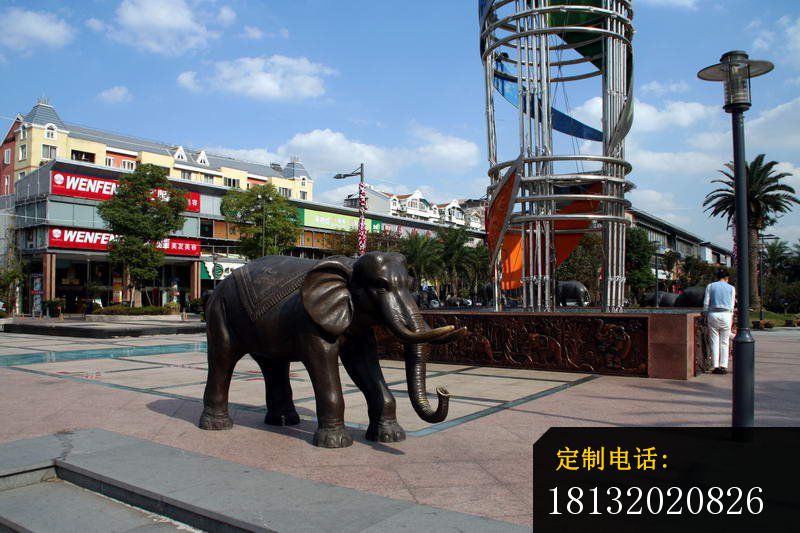 铜雕大象，广场动物铜雕_800*533