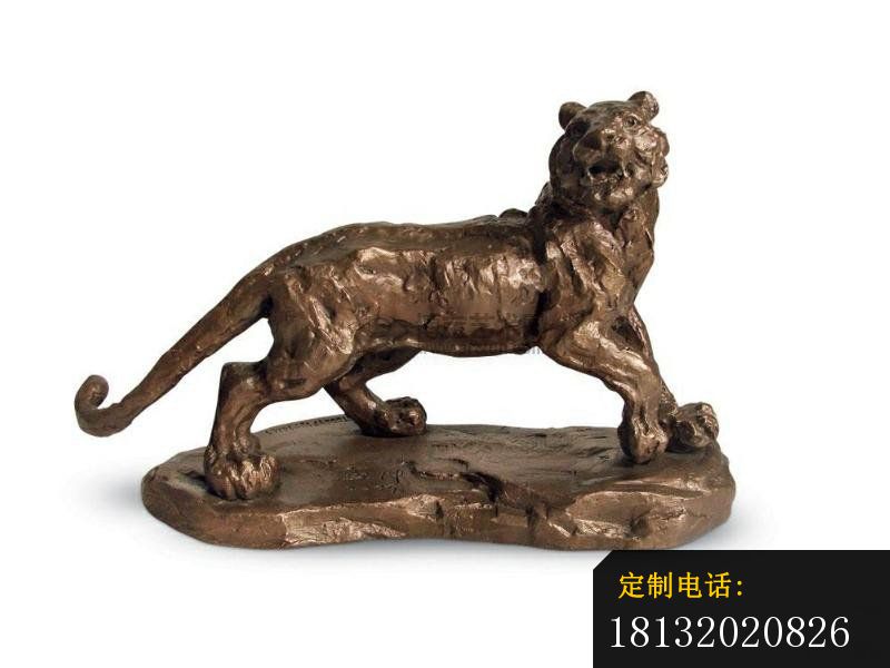 铜雕老虎，公园动物铜雕 (2)_800*600