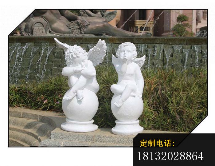 汉白玉小天使，公园西方人物石雕 (3)_700*540