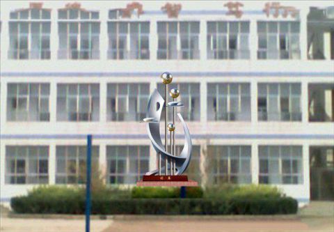 许昌校园不锈钢抽象硕果雕塑