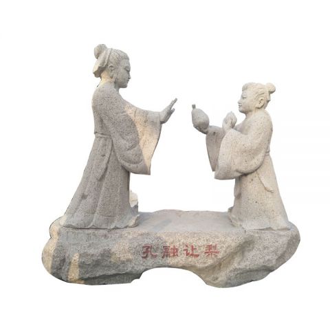 大理石孔融让梨雕塑