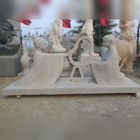 孔融让梨石雕 