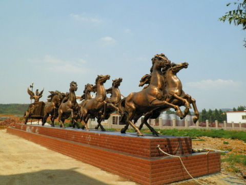 宁波阿波罗战车广场景观铜雕 (3)