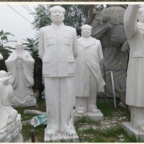 台州背手的毛主席汉白玉伟人石雕