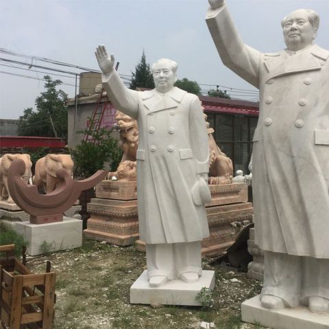 扬州汉白玉挥手的毛主席广场伟人石雕