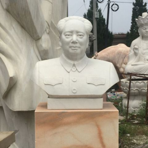 上海汉白玉毛主席胸像校园伟人石雕