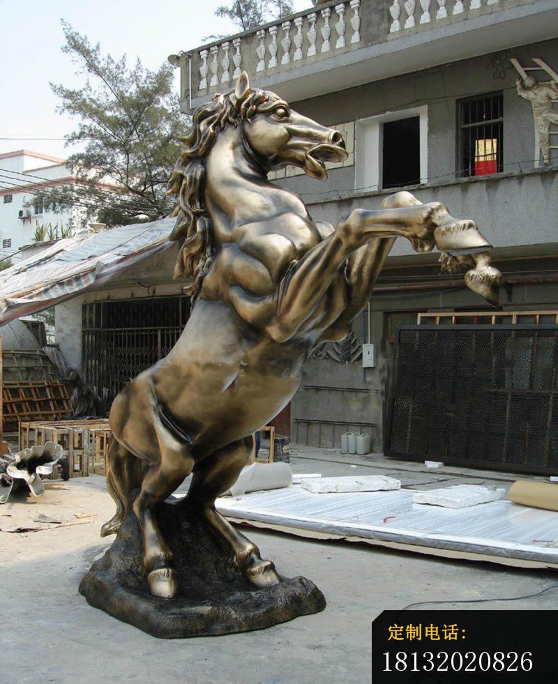 铜雕立马，公园动物铜雕_800*981