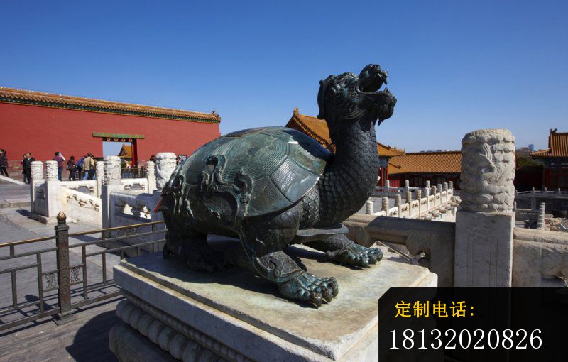 铜雕龙龟，公园景观雕塑_800*510