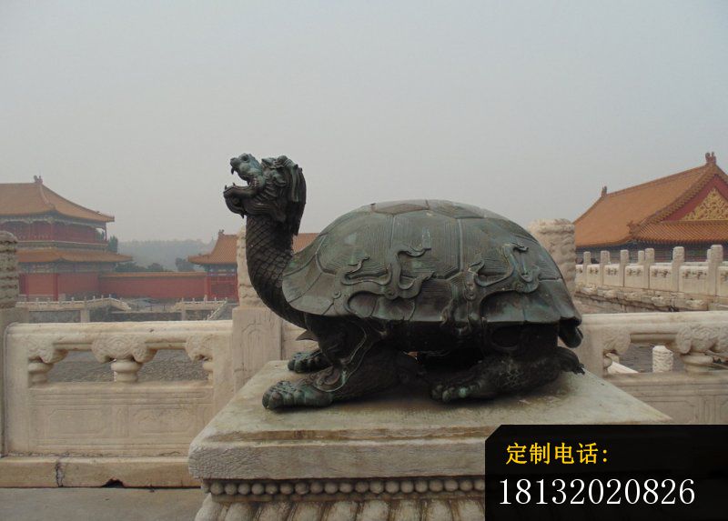 铜雕龙龟，公园景观铜雕 (2)_800*573