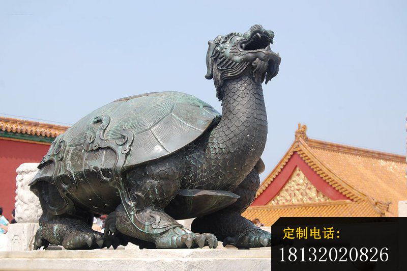 铜雕龙龟，公园景观铜雕_800*532