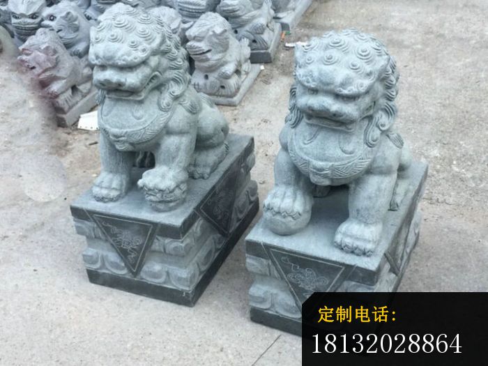 青石仿古小狮子，门口北京狮石雕 (2)_700*525