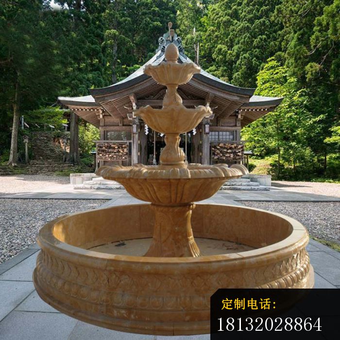 三层喷泉石雕，公园石雕喷泉 (4)_700*700