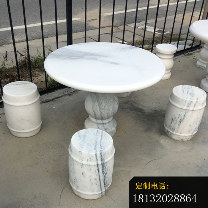 石雕圆桌凳，庭院桌凳石雕 (2)_700*700