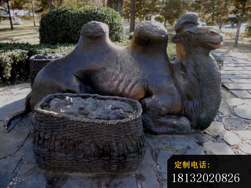 卧着的骆驼铜雕，公园动物铜雕_800*599
