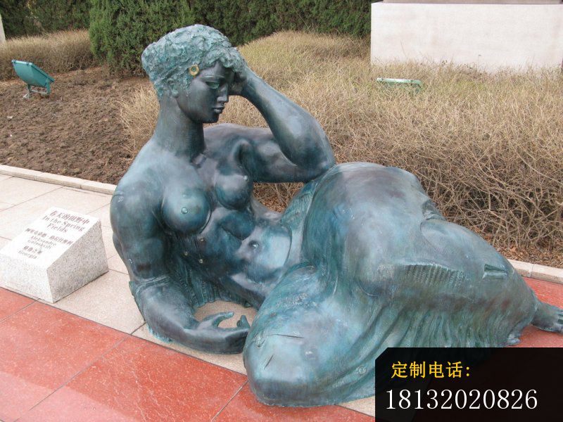 西方女人铜雕，公园人物铜雕 (3)_800*600