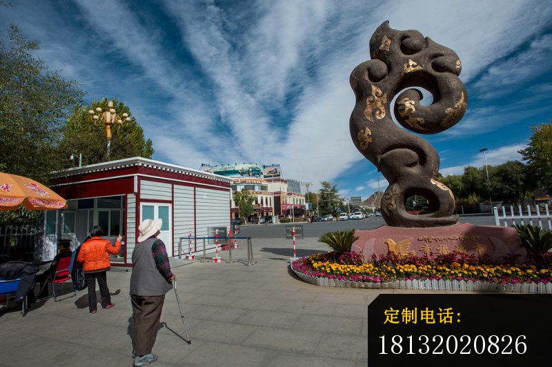 祥云铜雕，广场景观铜雕_800*532