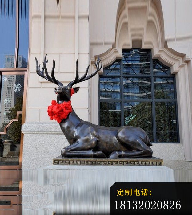 驯鹿铜雕，动物铜雕_624*700