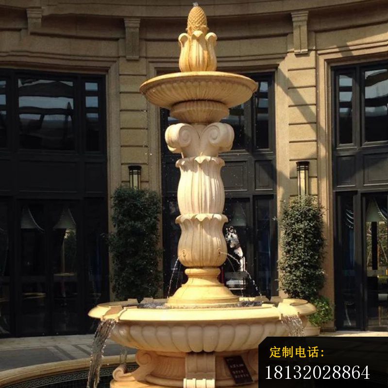 别墅喷泉石雕小区景观雕塑_799*800