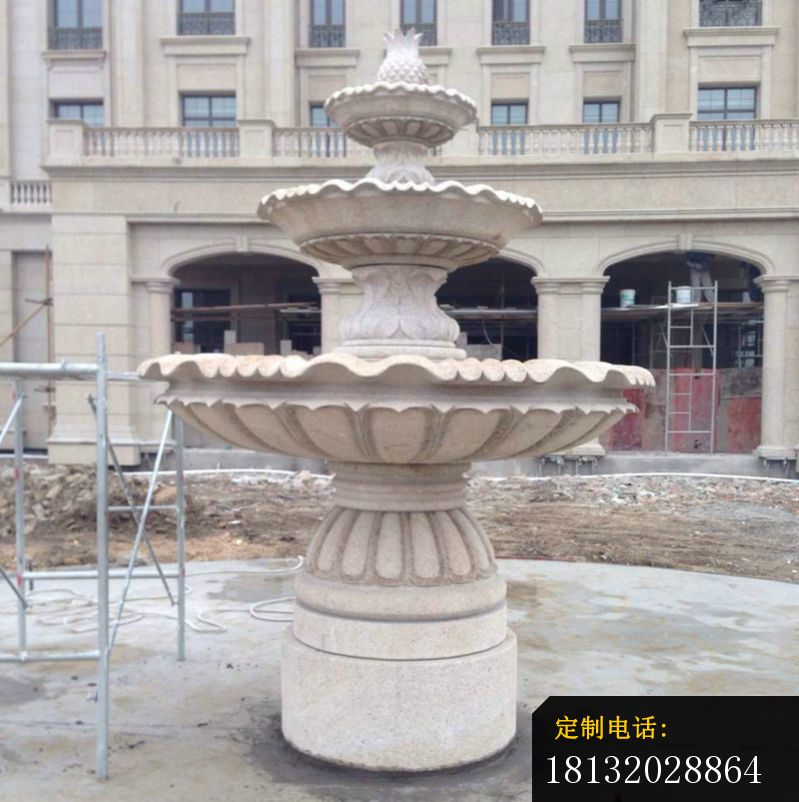 菠萝喷泉雕塑多层喷泉石雕_799*802
