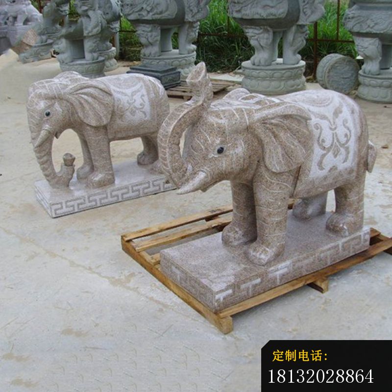 大理石大象雕塑公园景观雕塑_800*800