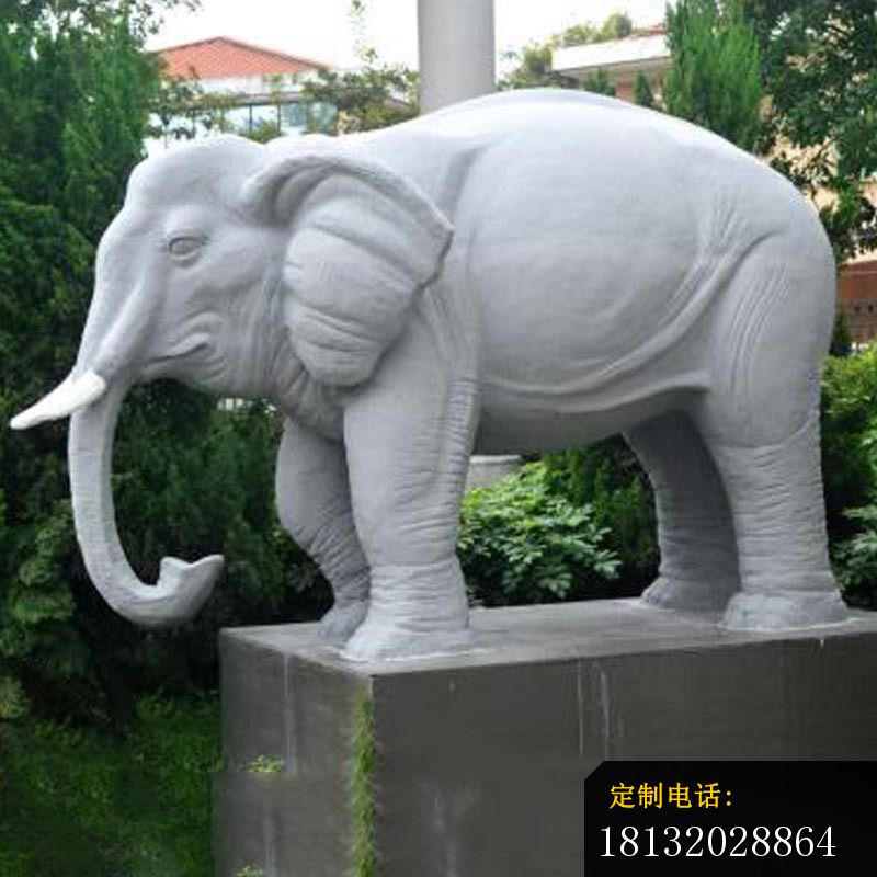 大理石大象公园动物雕塑 (1)_800*800