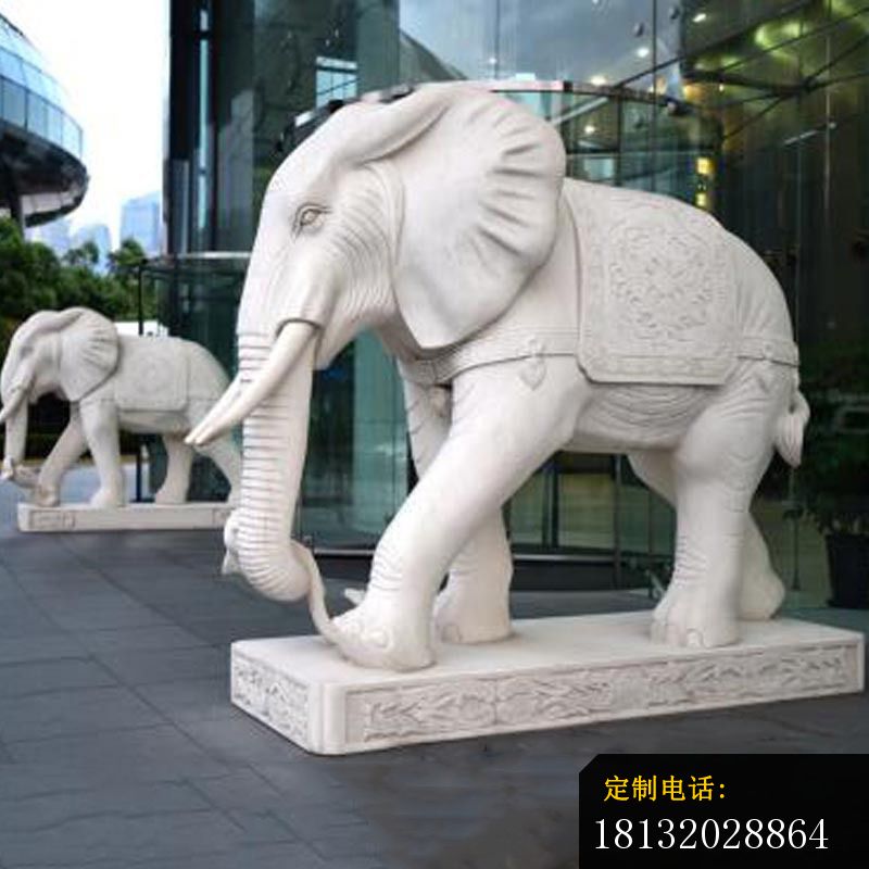 大理石大象公园动物雕塑 (2)_800*800
