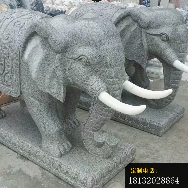 大理石大象公园动物雕塑_800*800