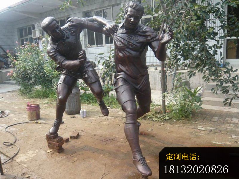 足球运动铜雕公园人物铜雕_800*600