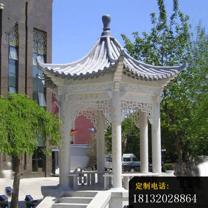 大理石凉亭小区景观石雕_700*700
