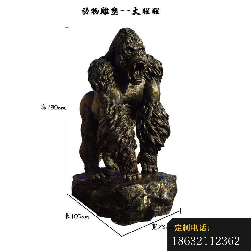 大猩猩动物铜雕 (1)_800*800