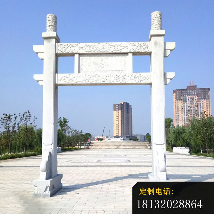 大理石牌坊单门牌坊石雕_700*700