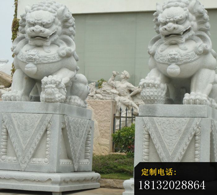 大理石狮子雕塑公园动物雕塑_700*628