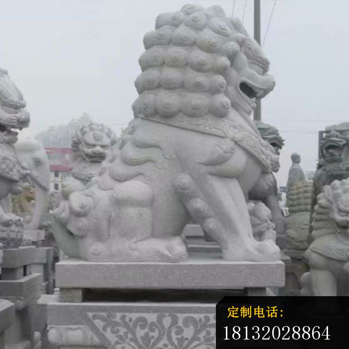 大理石狮子公园动物雕塑 (1)_700*700