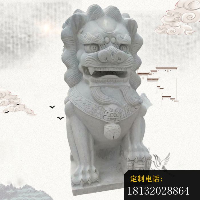 大理石狮子公园动物雕塑 (4)_700*700