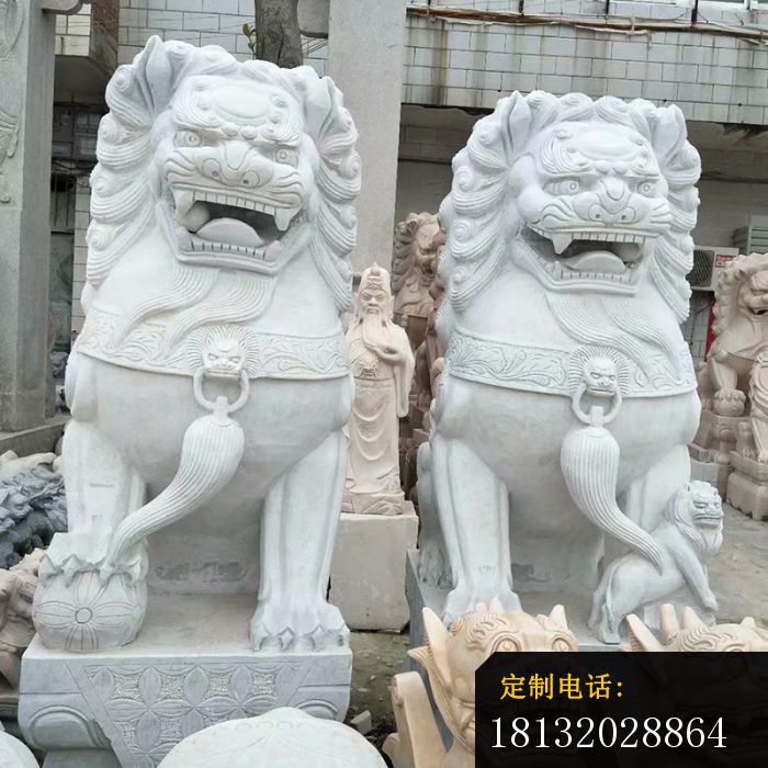 大理石狮子企业景观雕塑 (7)_700*700