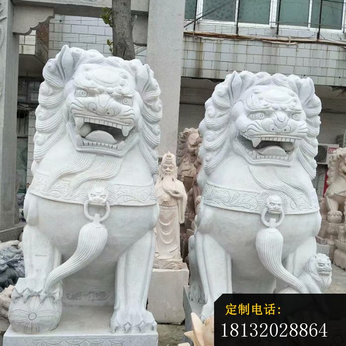 大理石狮子企业景观雕塑 (8)_700*700