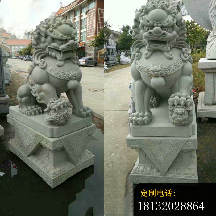 大理石狮子企业景观石雕_700*700