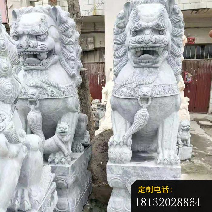 大理石狮子企业景观雕塑 (9)_700*700