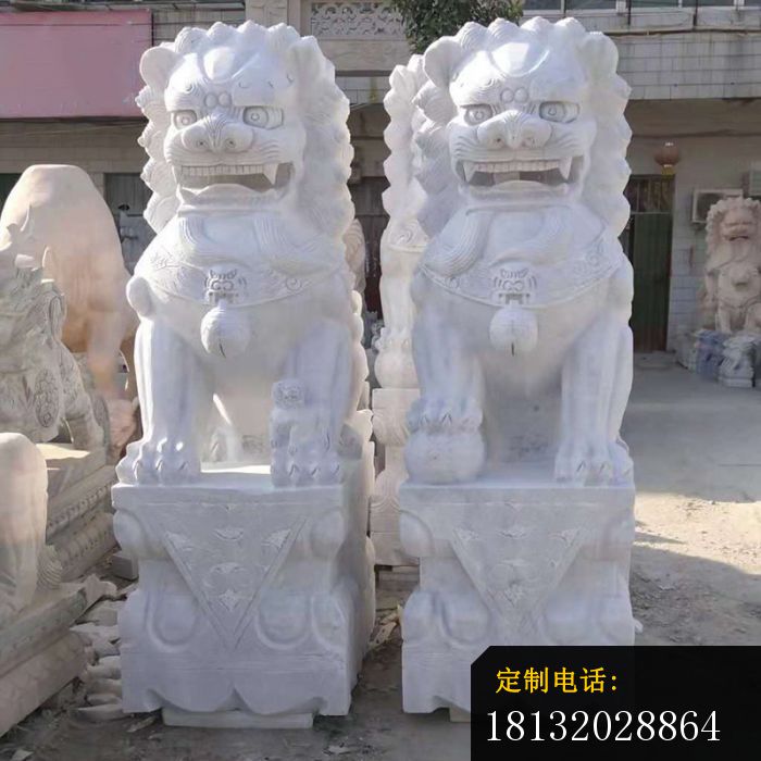 大理石狮子企业景观雕塑 (6)_700*700