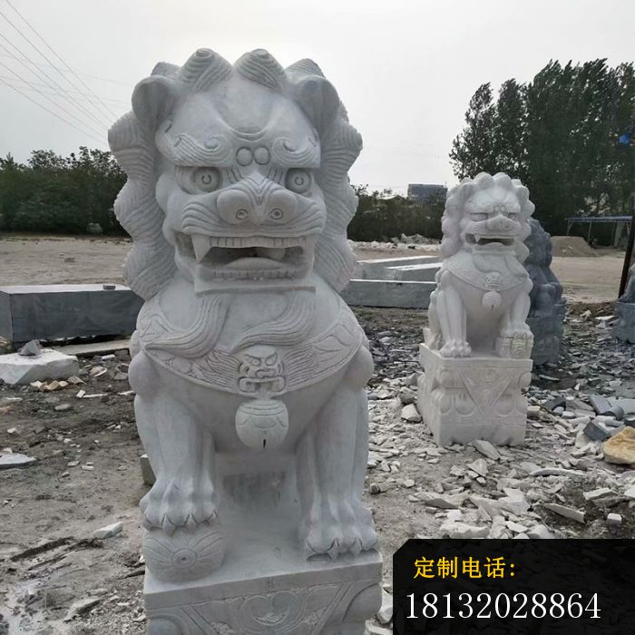 大理石狮子企业景观雕塑 (4)_700*700