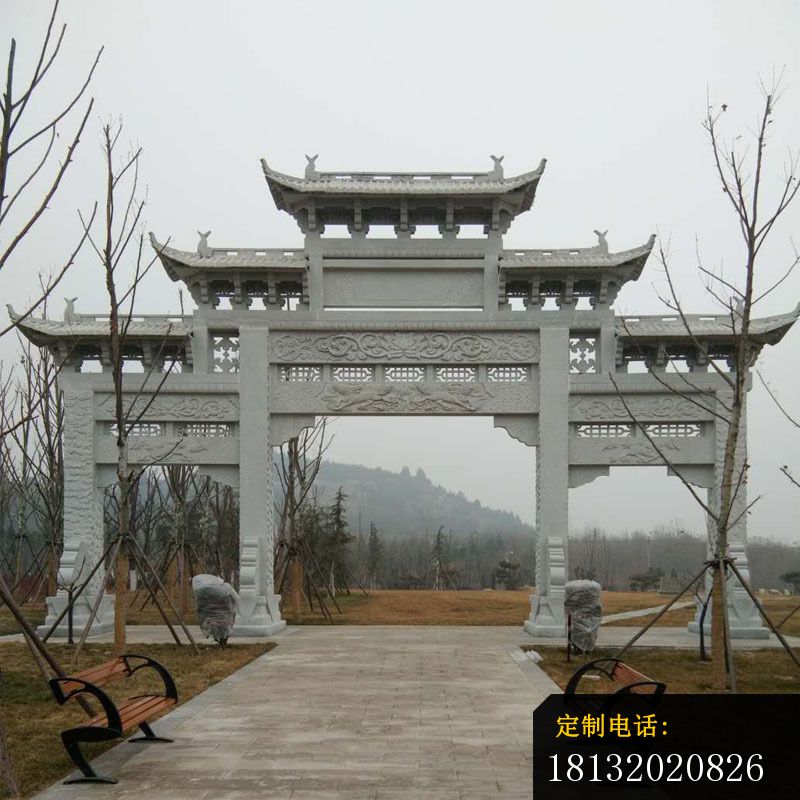 村口石牌坊三门石牌坊 (1)_800*800
