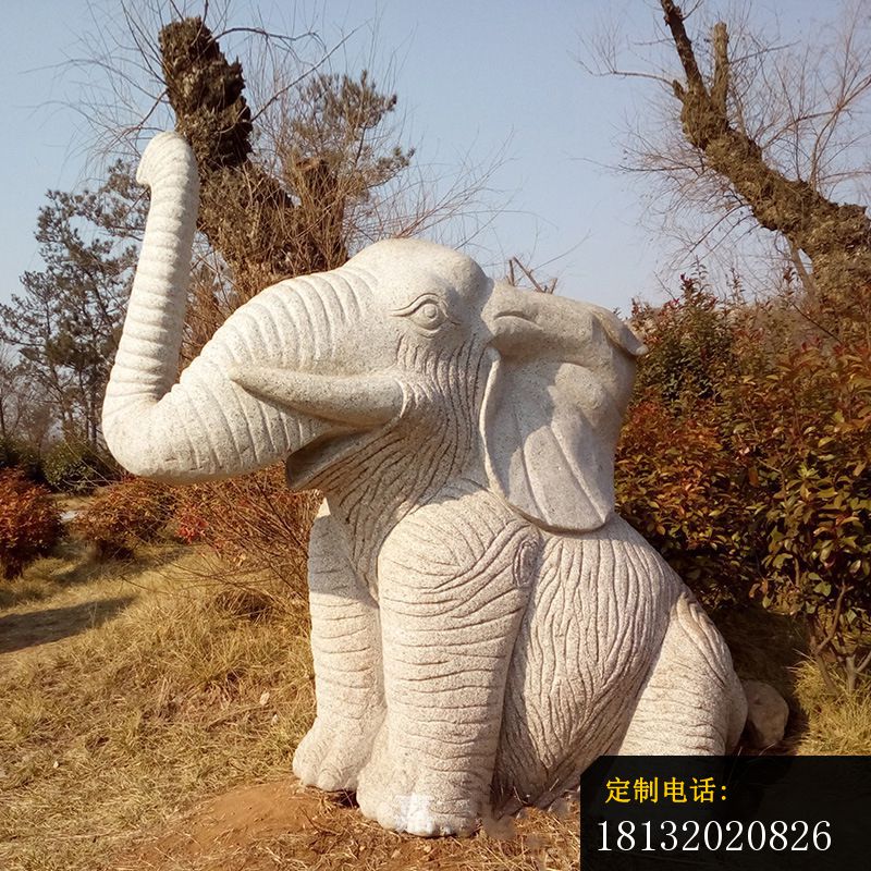 大理石大象公园动物石雕 (3)_800*800