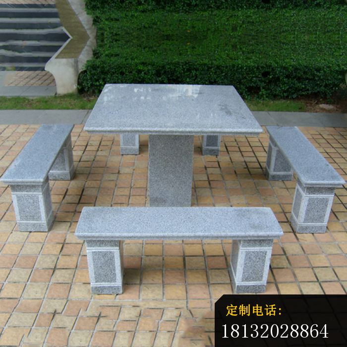 大理石桌凳方形桌凳石雕_700*700