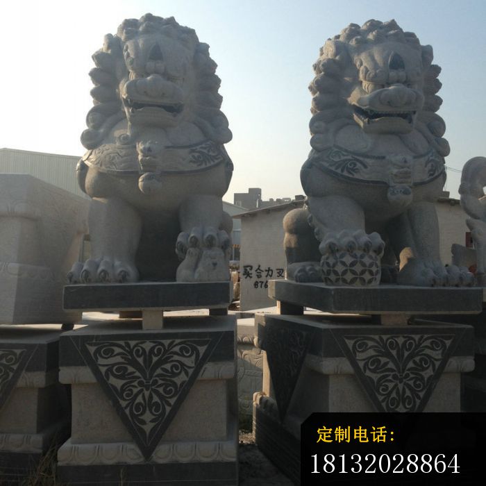 仿古石狮子寺庙景观雕塑 (2)_700*700