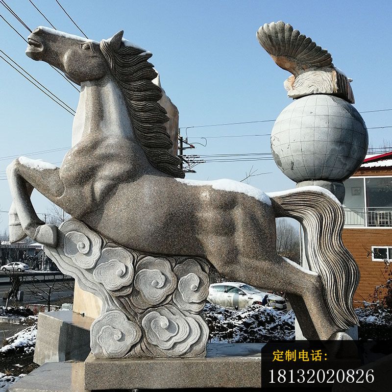 大理石马雕塑马踏祥云石雕 (2)_800*800