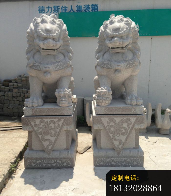 公园动物雕塑大理石狮子_700*801